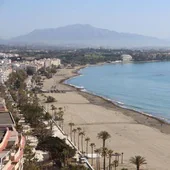 La Rada de Estepona beach, seen from the Mirador de El Carmen.