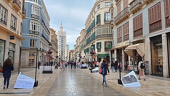 This is the moment mindless vandals destroyed charity's foster family callout campaign in prime Malaga city centre street