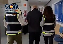 Image distributed by the police of the capture of the fugitive in January.