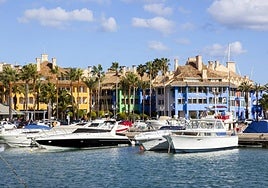 The modern port of Sotogrande in San Roque (Cadiz).