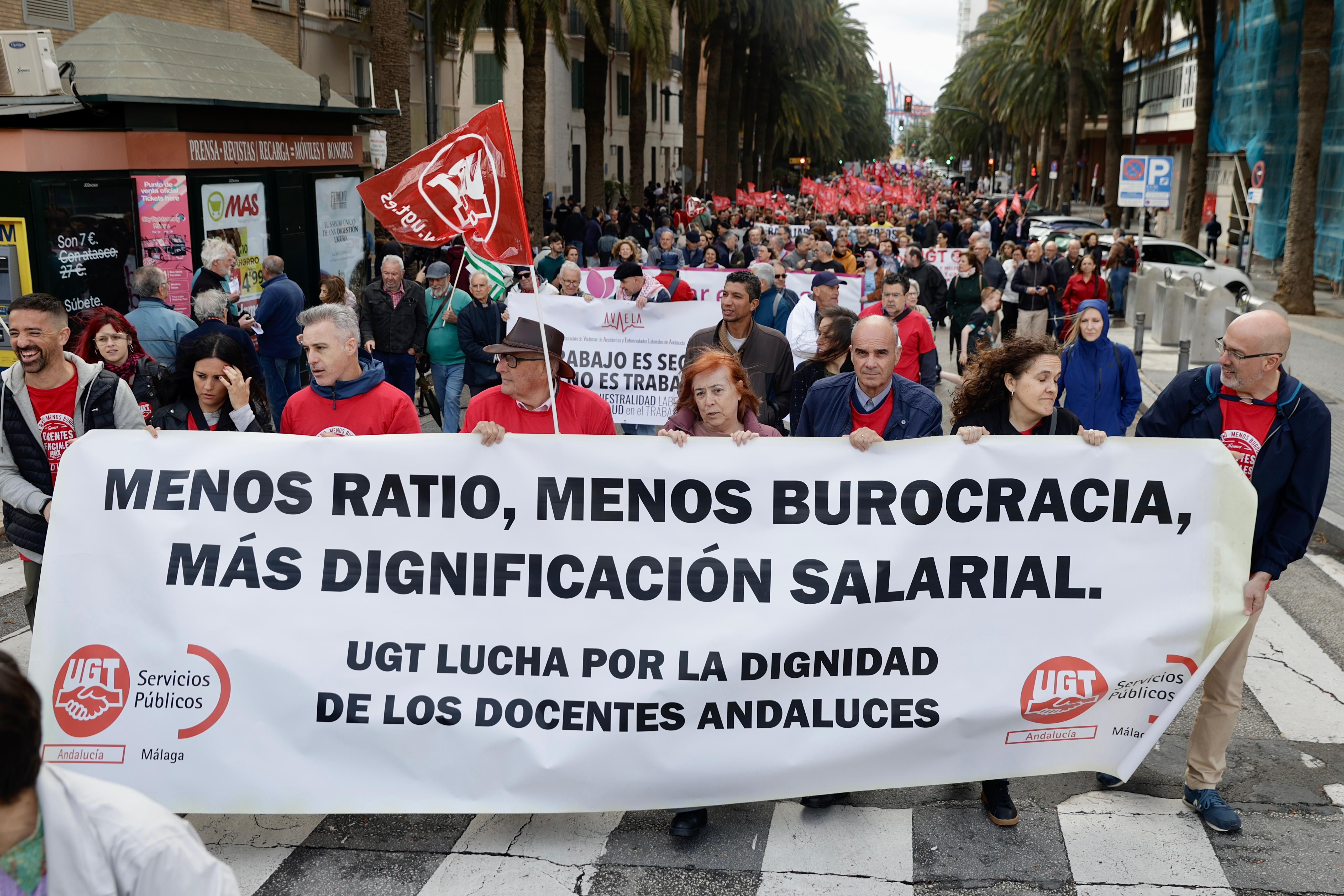 In pictures, Labour Day rally takes to the streets of Malaga