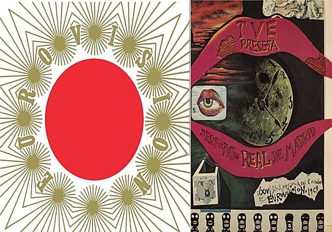 Dalí's posters for Eurovision in Madrid.