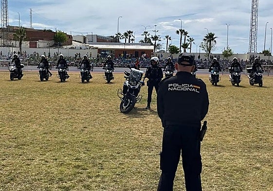 The National Police display for Axarquía schoolchildren.