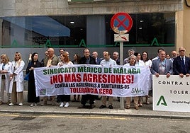 A protest against violence against health workers.