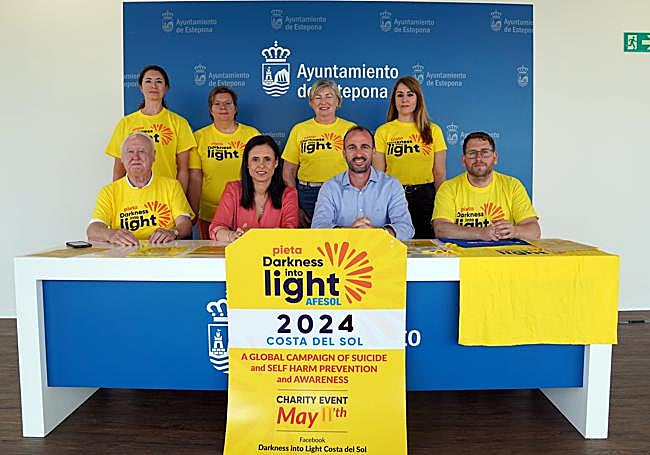 Organisers and councillors at the launch in Estepona.