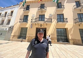 Rafael Mora outside Vélez-Málaga town hall.