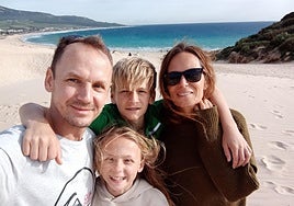 Budding singer Carmen Holden with her family.