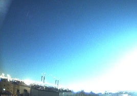 Image of the fireball that crossed Spain and Portugal in the early hours of Sunday