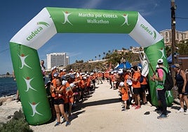 Getting ready to set off on the Cudeca walkathon 2024.