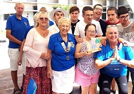 The Lions during the visit to the Adimi centre.