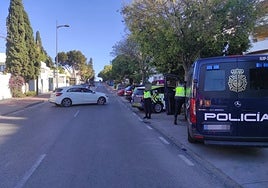 Police go to aid of one of the victims