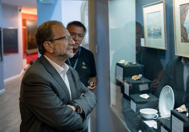 Minister for Heritage John Cortes visited the exhibits on Thursday.