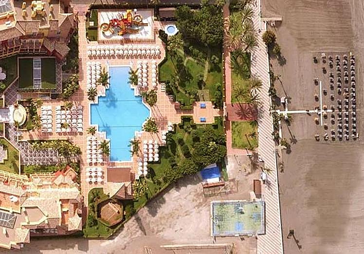 Aerial view of Iberostar Málaga Playa.