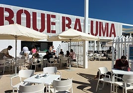 The Baluma cafeteria, in the kiosk built next to the park after the demolition of the old nightclub.