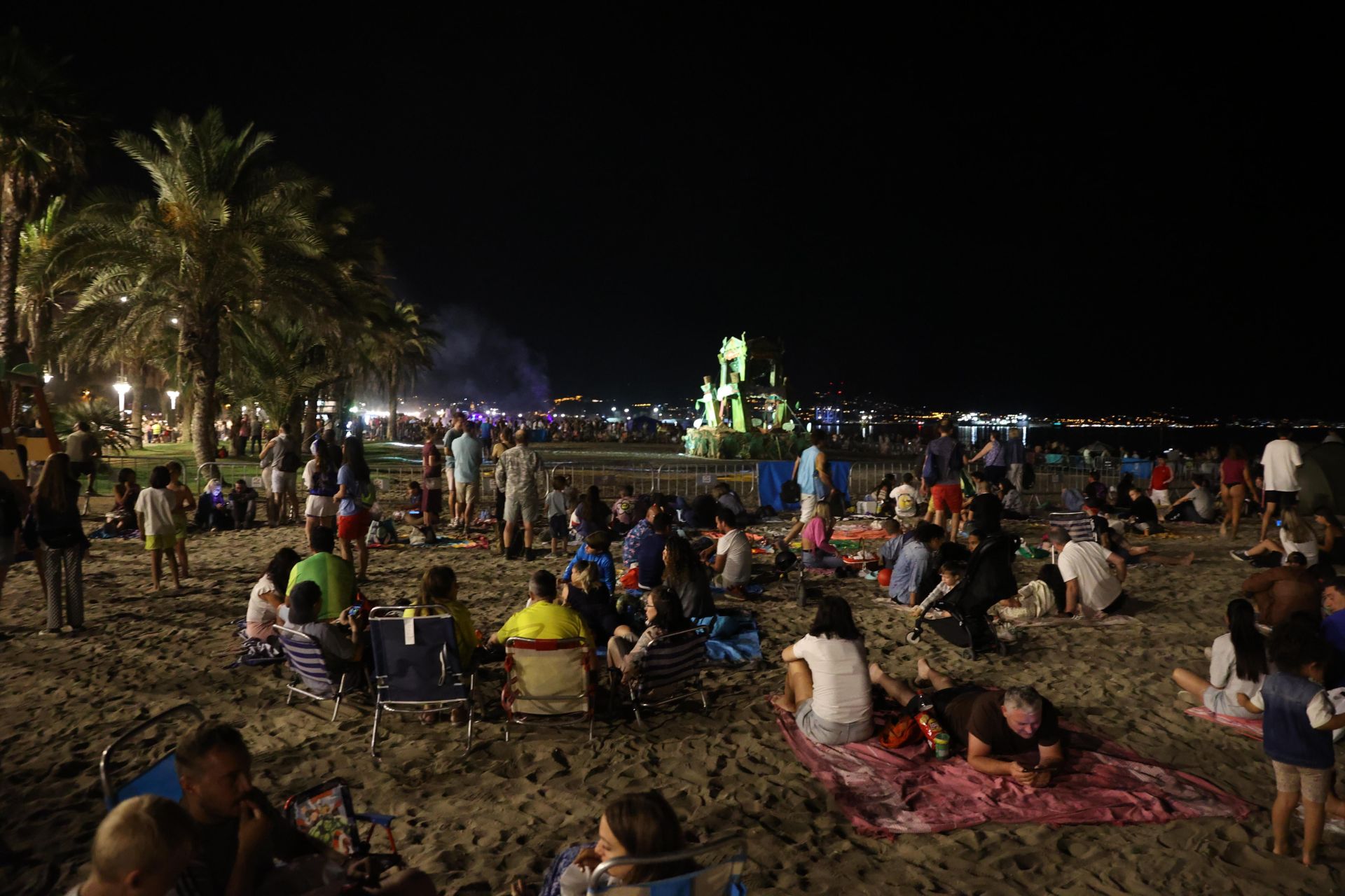 San Juan celebrations in Huelin, in Malaga city