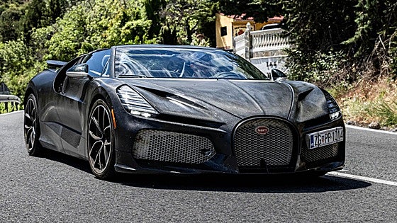 Why was an exclusive five-million-euro car, with a top speed of 420km/h, being tested in Granada's Sierra Nevada mountain range?