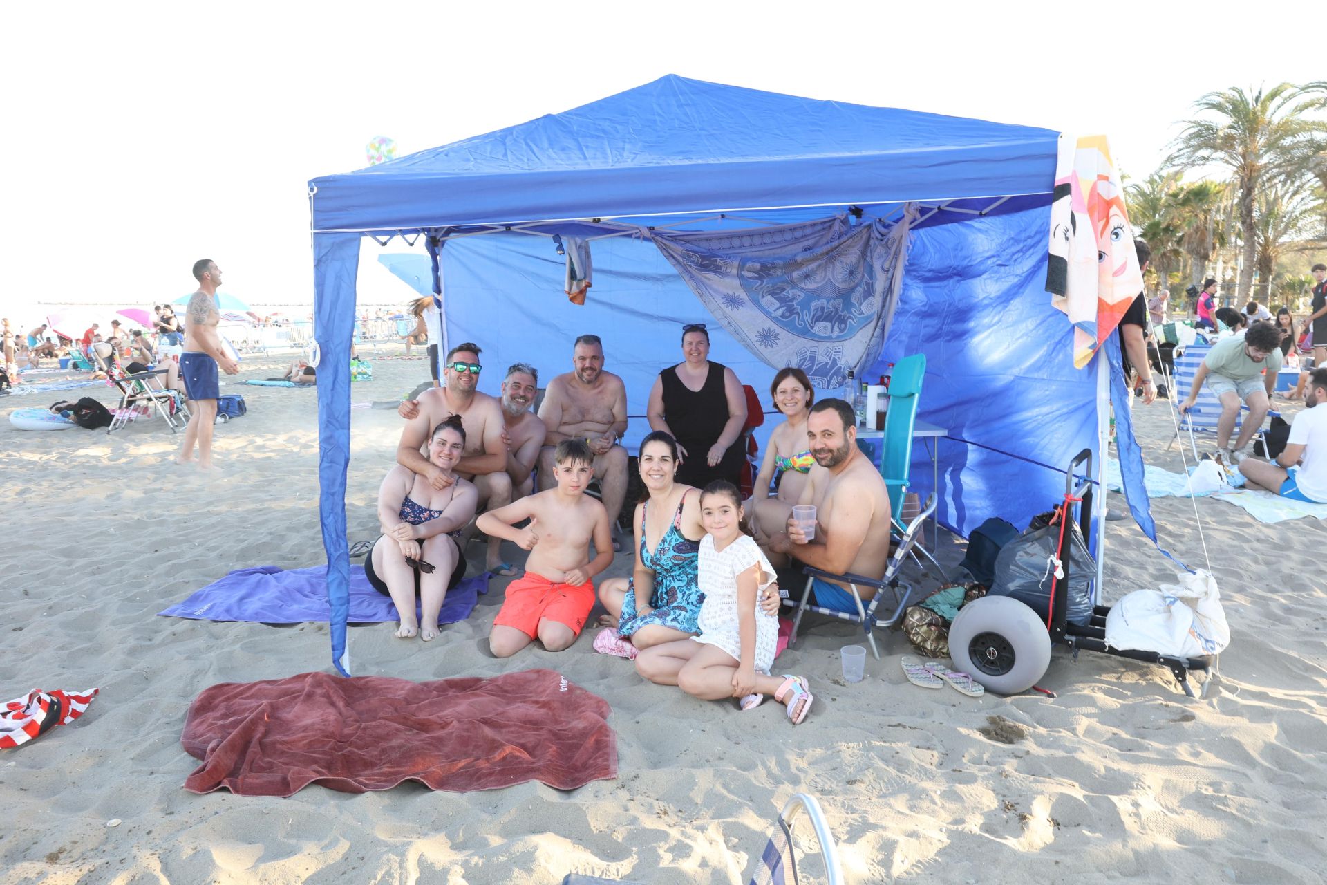 San Juan celebrations in Huelin, in Malaga city