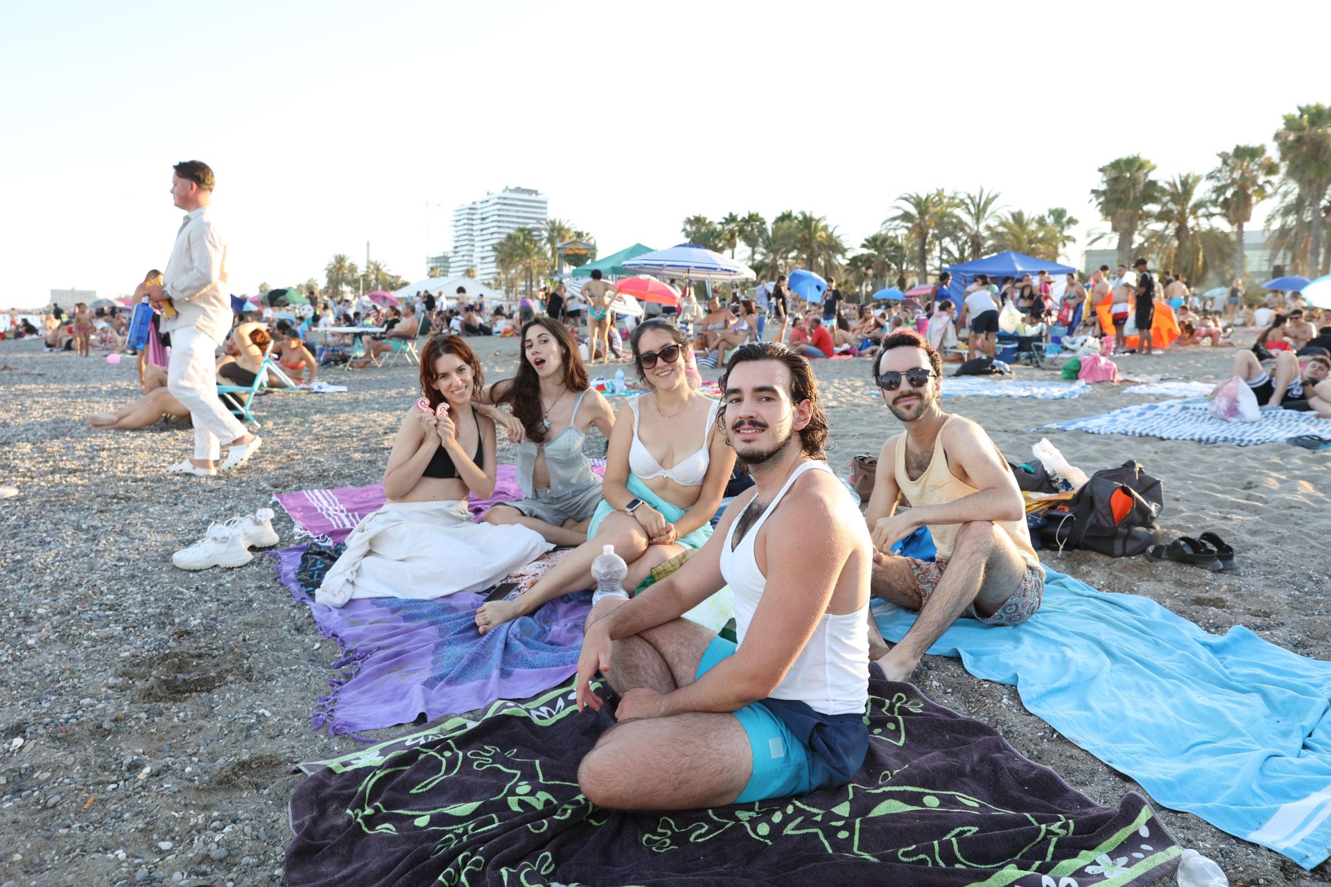 San Juan celebrations in Huelin, in Malaga city