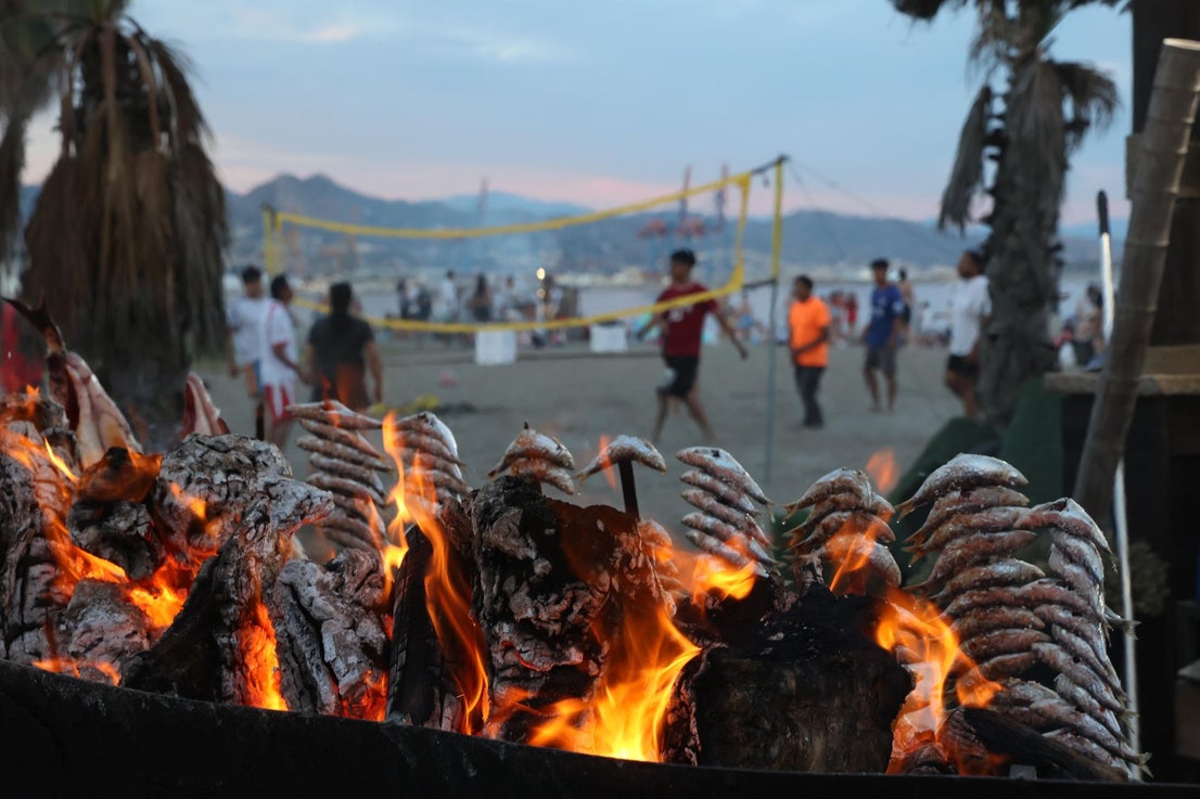San Juan celebrations in Huelin, in Malaga city
