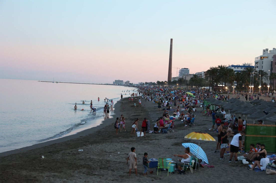 San Juan celebrations in Huelin, in Malaga city