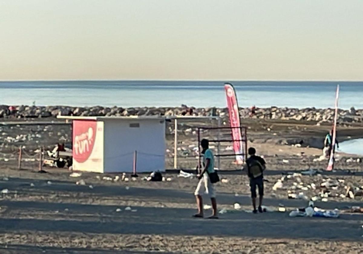 This was the state of Malaga's beaches after the traditional night of San Juan celebrations