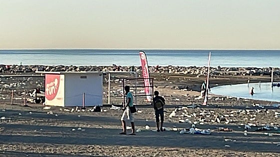 This was the state of Malaga's beaches after the traditional night of San Juan celebrations