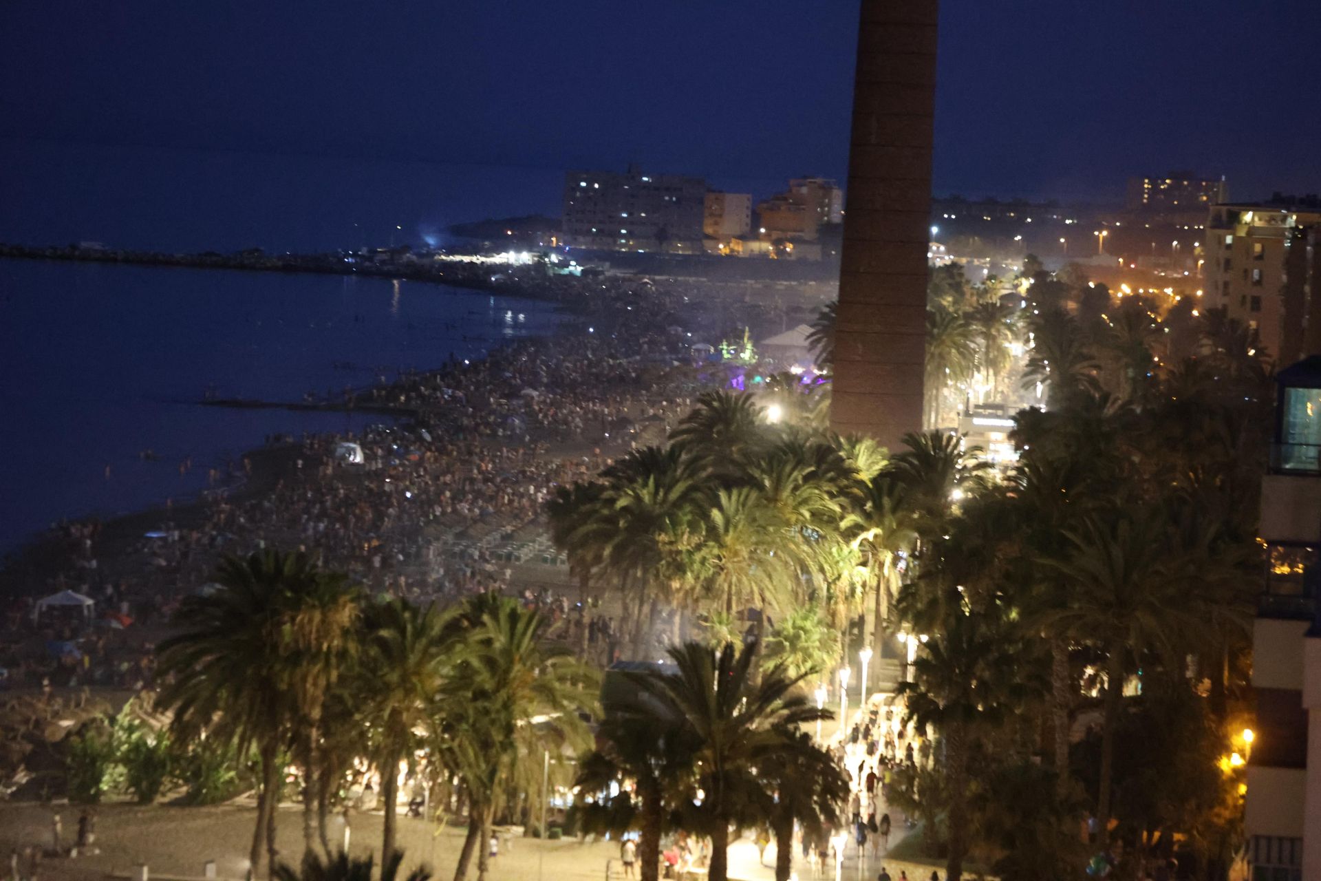 San Juan celebrations in Huelin, in Malaga city