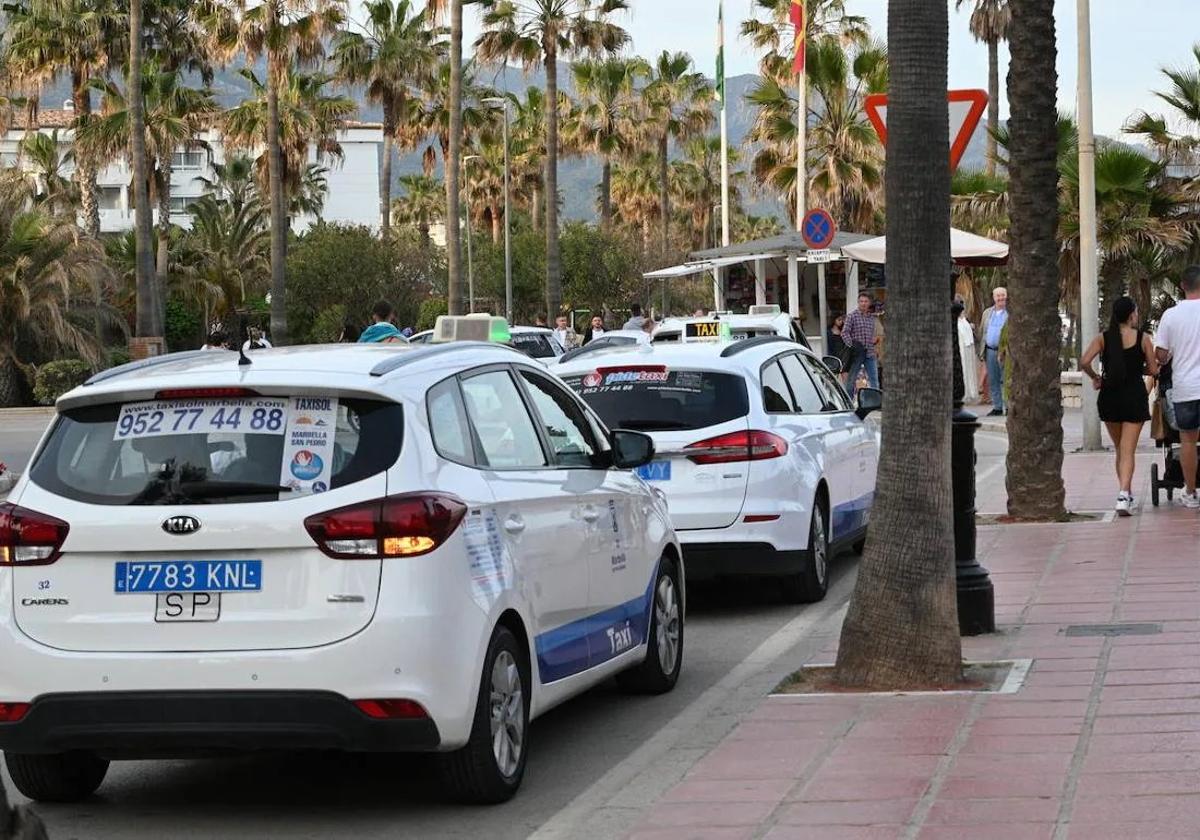 File image of taxis in the Costa del Sol resort.