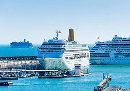 File image of cruise ships in Malaga port.