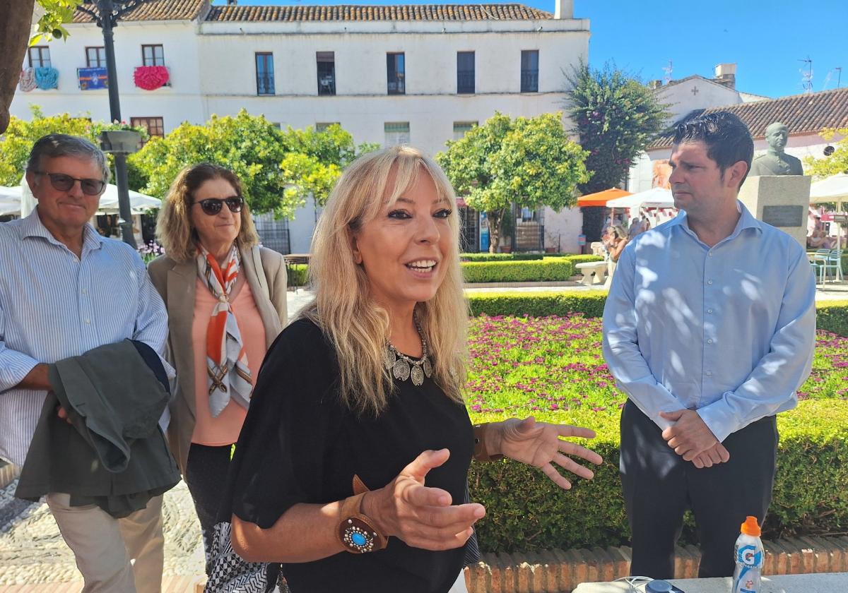 Founder Elisa Álvarez in Marbella's Plaza de Los Naranjos.