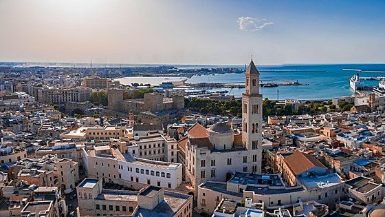 Bari, a port city in Italy and gateway to Europe with a medieval, maze-like old town