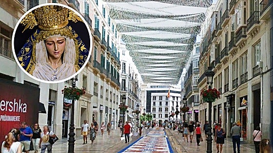 Why will Malaga's famous Calle Larios shopping street be covered with a massive decorative 'carpet' of salt in the coming weeks?