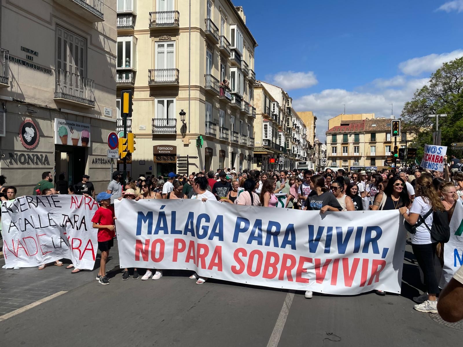 Housing crisis demonstration in Malaga, in pictures