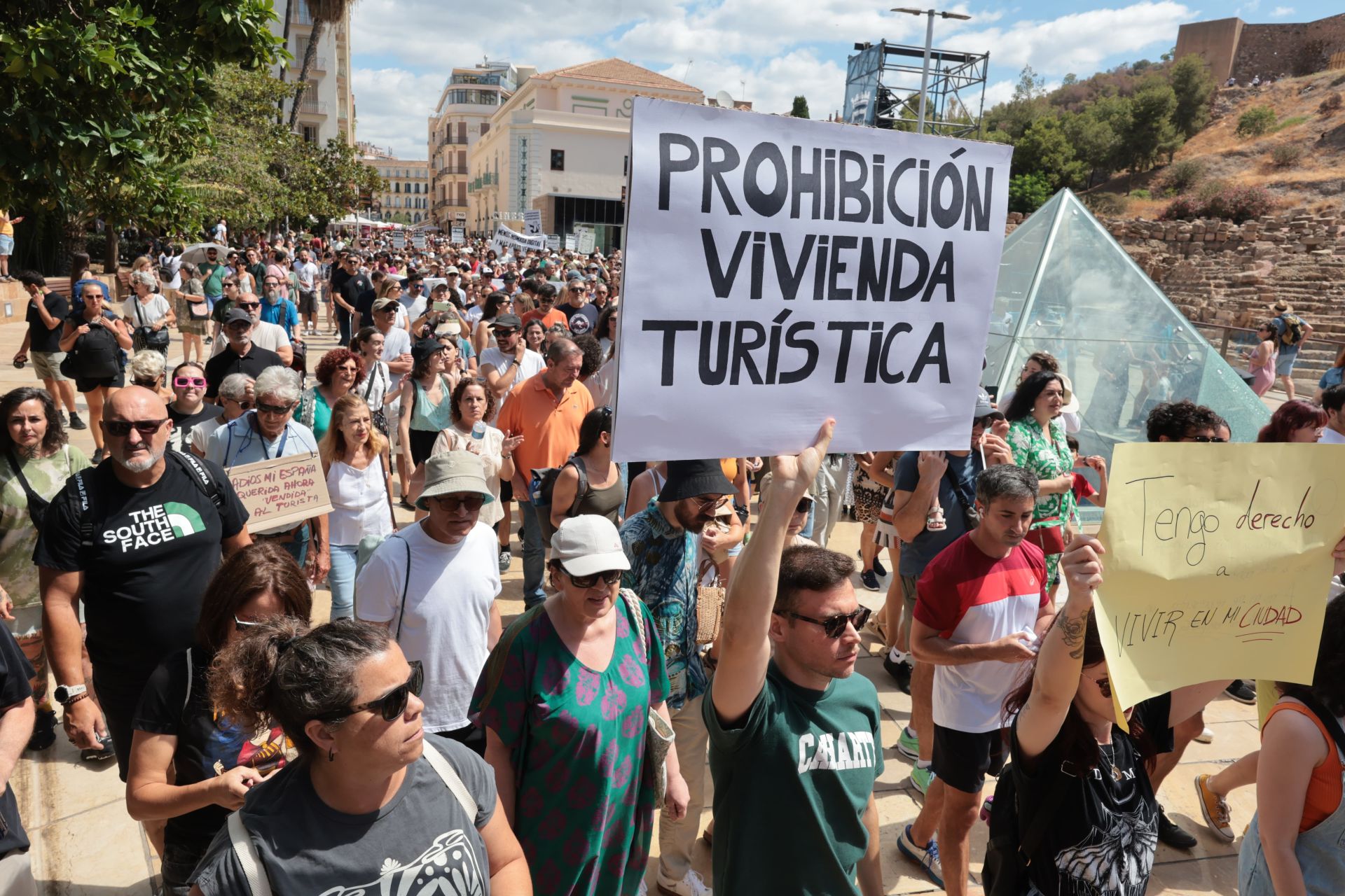 Housing crisis demonstration in Malaga, in pictures
