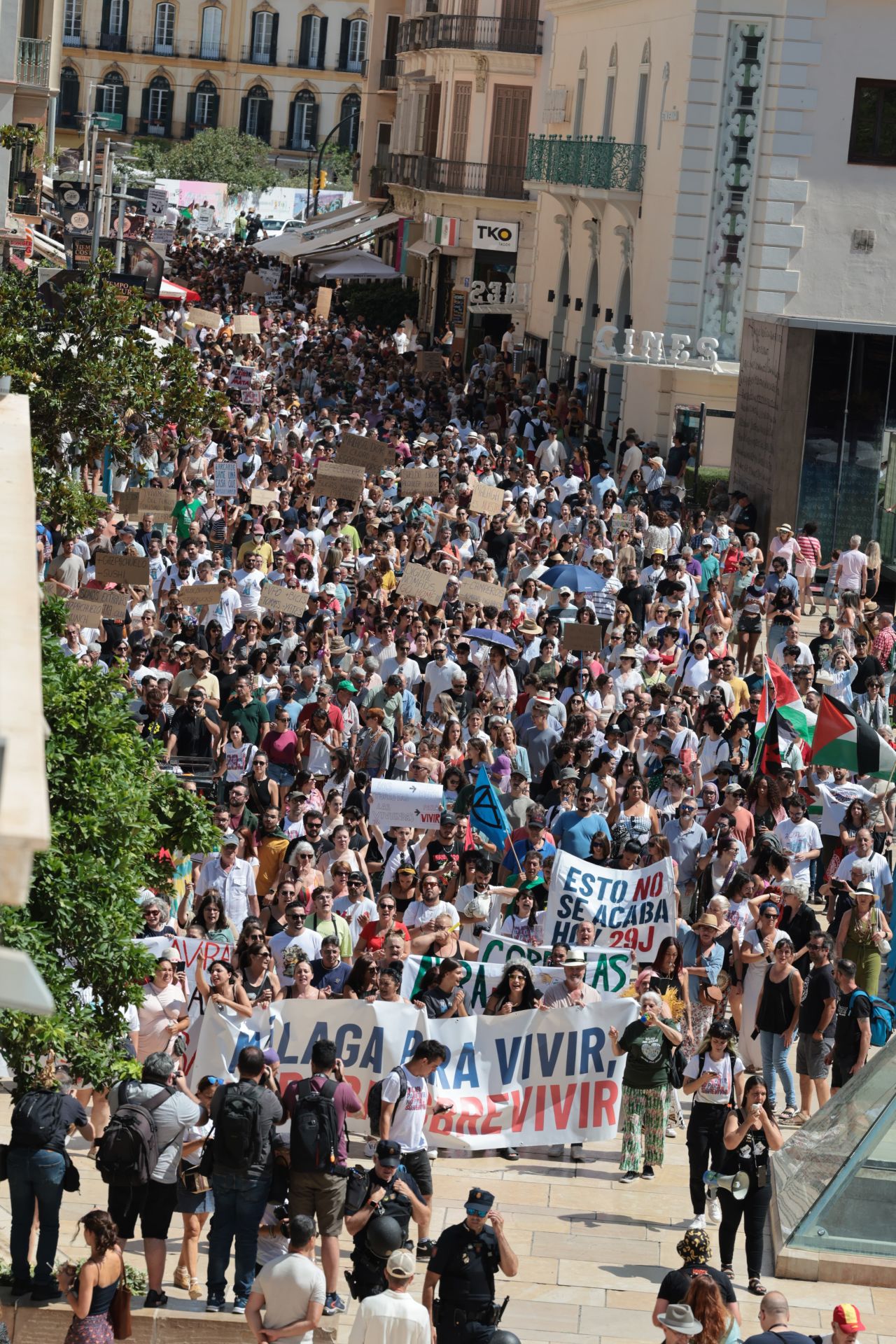 Housing crisis demonstration in Malaga, in pictures