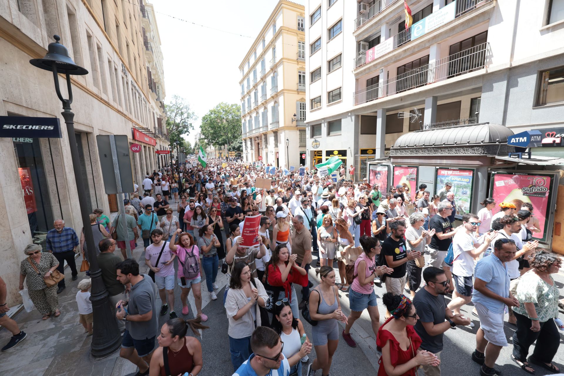 Housing crisis demonstration in Malaga, in pictures