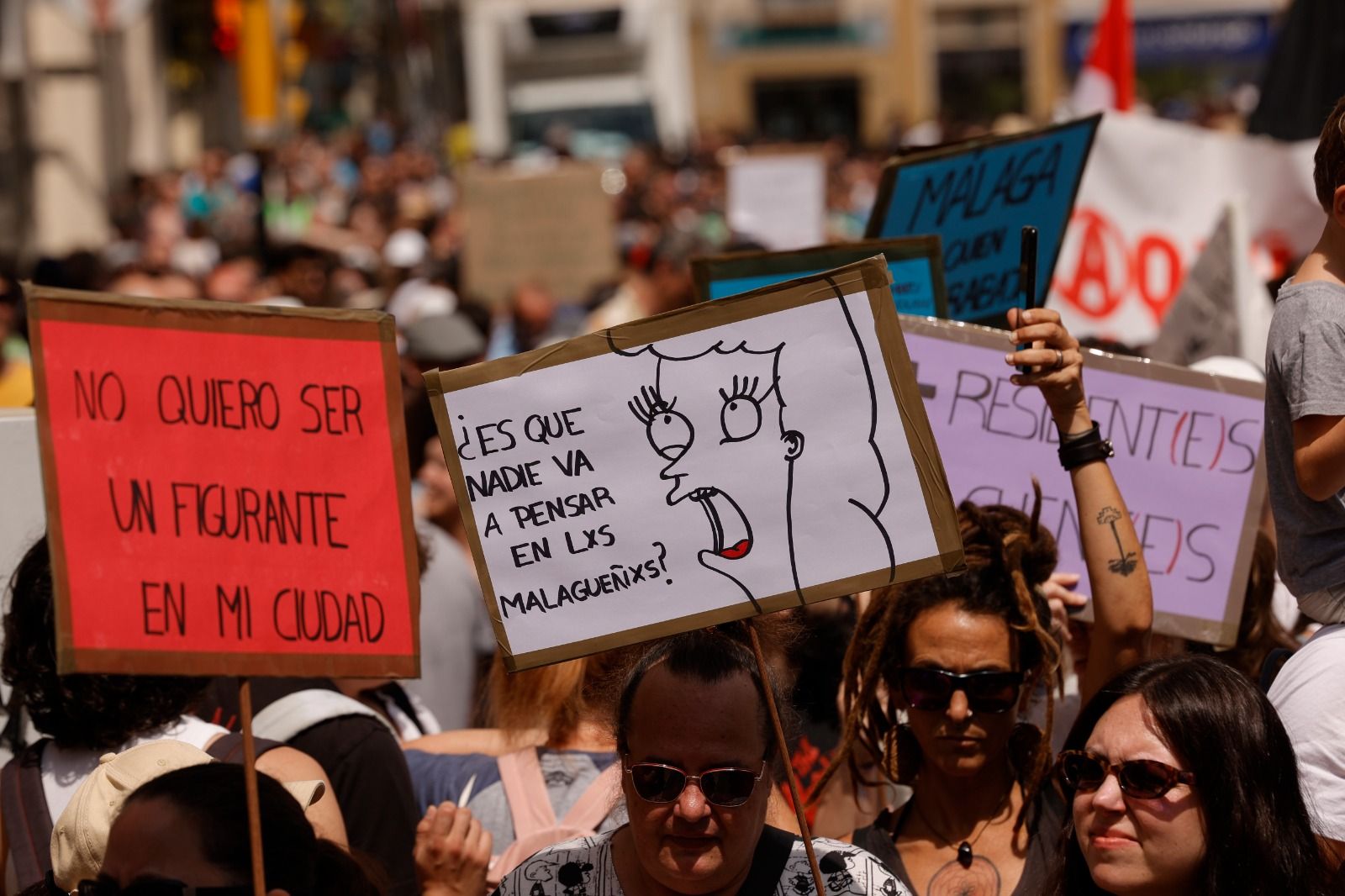 Housing crisis demonstration in Malaga, in pictures