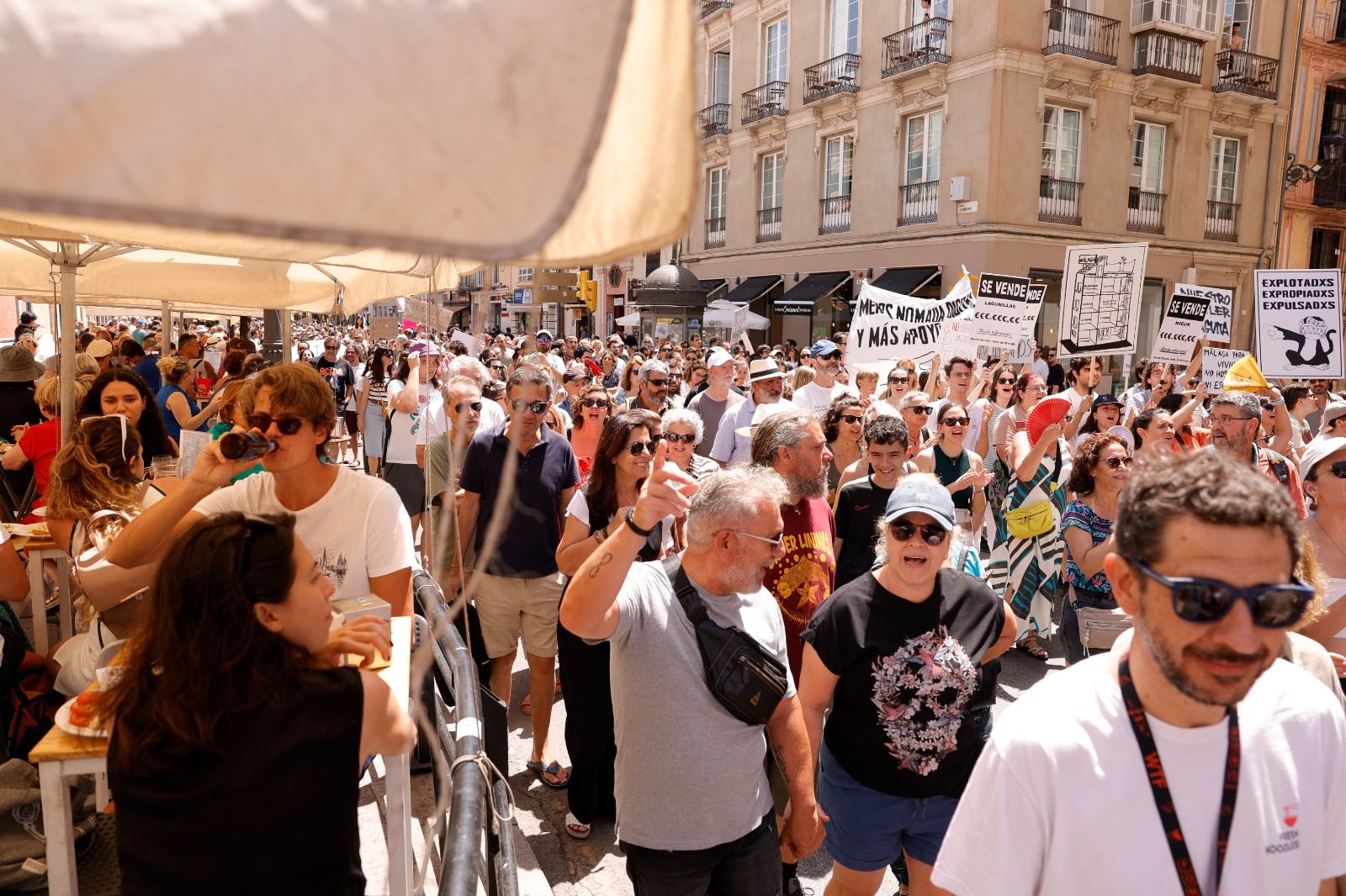 Housing crisis demonstration in Malaga, in pictures