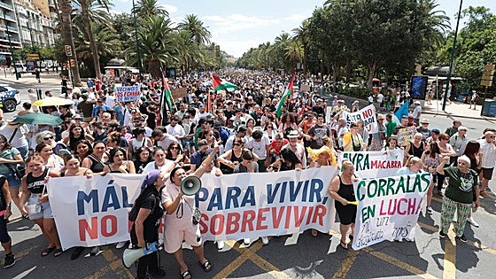Housing crisis demonstration in Malaga, in pictures