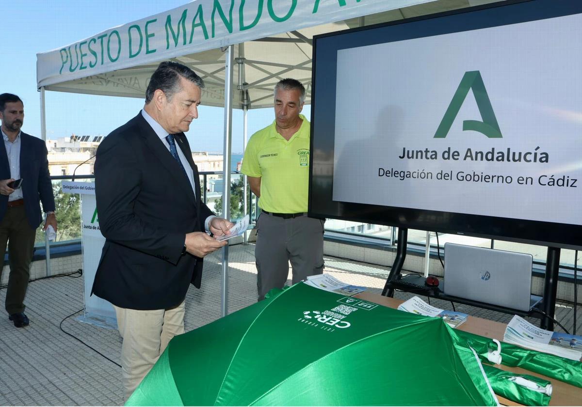 Antonio Sanz during the presentation of the campaign in Cadiz.