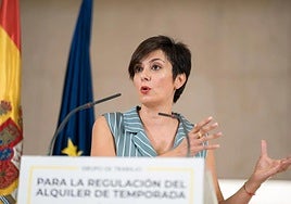 The Minister for Housing and the Urban Agenda, Isabel Rodríguez.
