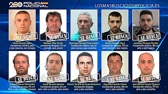 Murderers, hitmen, assassins, rapists... these are the ten most-wanted fugitives being hunted in Spain