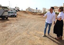 Land being prepared for a summer car park in Torrox Costa.