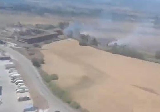 The fire in Malaga city's Cortijo Jurado district is now under control