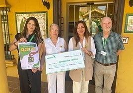 Mainjobs and Cudeca representatives at the hospice this week.