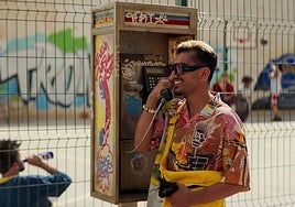 British actor Nabhaan Rizwan in a scene shot in Malaga's Calle Parras, which changes its whole look to something far more international.