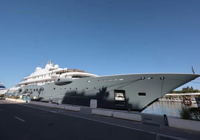 The luxury craft is 110 metres long