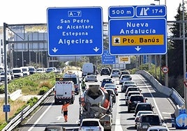 Daily delays on the coast road through Marbella