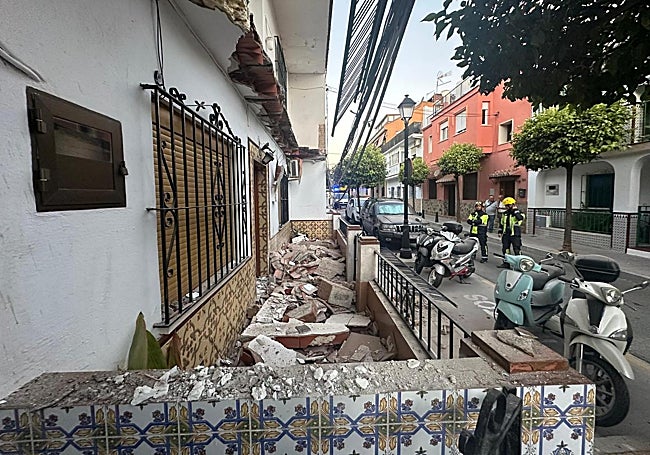 Firefighters at the scene.