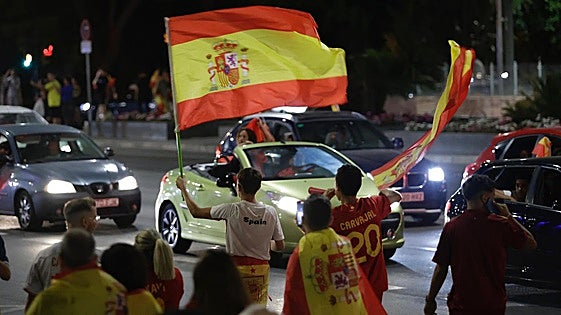Malaga parties into the night after Spain's victory over England in Euro 2024 final
